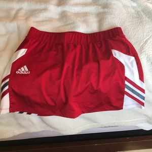Red adidas tennis skirt